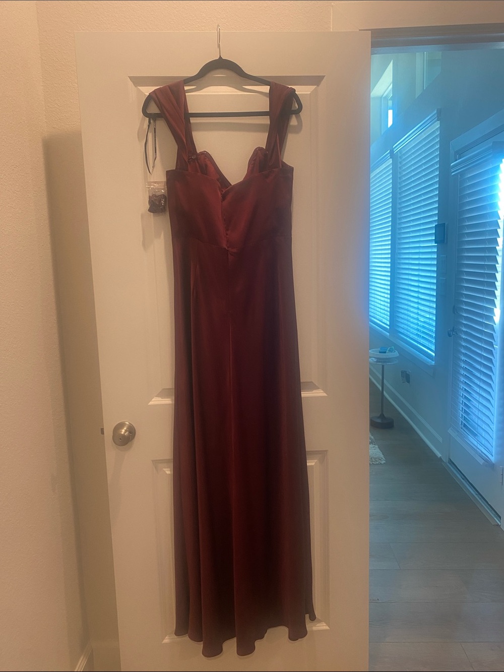 Birdy Grey Burgundy Cowl Neck Maxi Dress - Picture 2 of 6